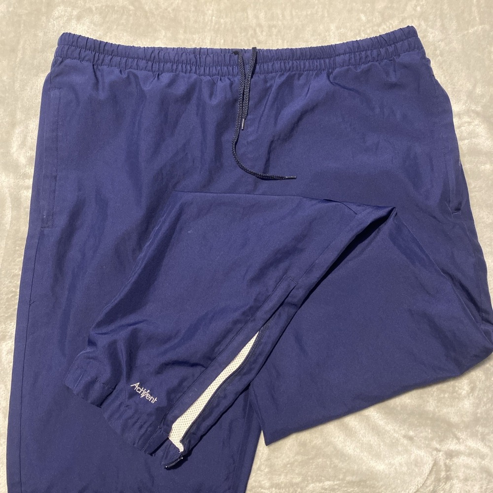 ROAD RUNNER Pants Mens LBlue‎ Windproof Ankle Zip Pockets Athleisure Gorpcore